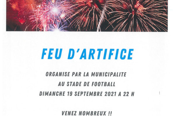 Feu d'artifice 19 sept 2021